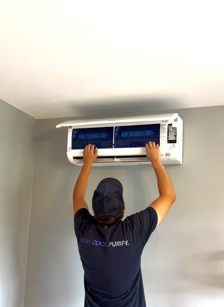 Heat pump outdoor unit installation